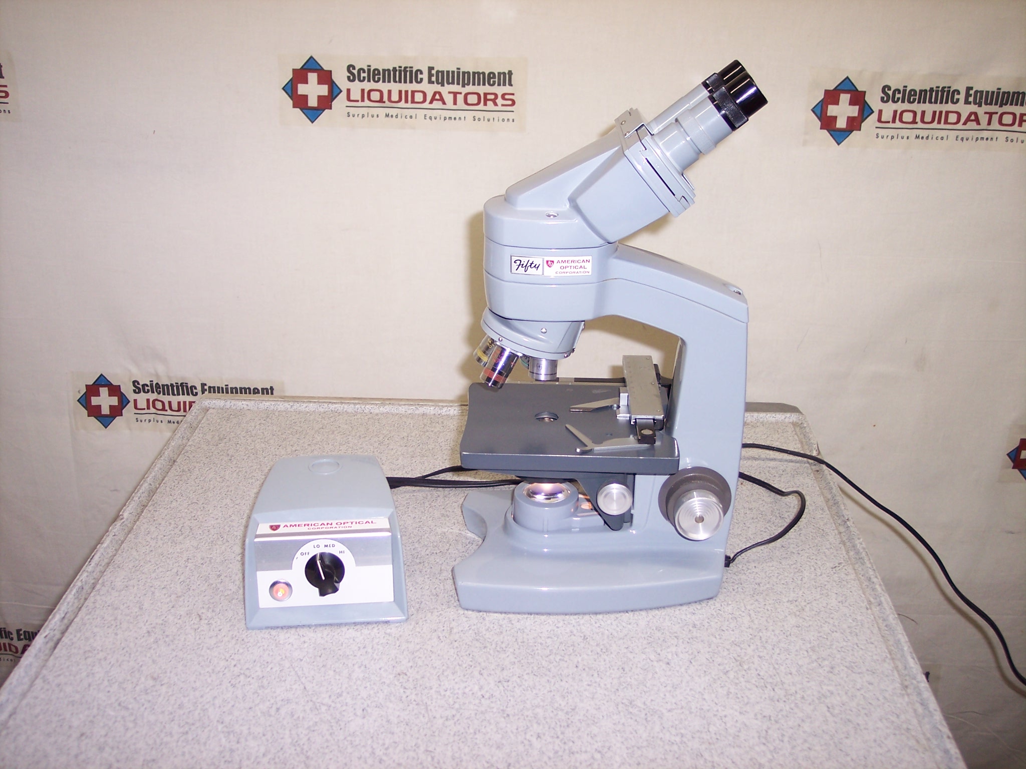 American Optical Fifty Microscope