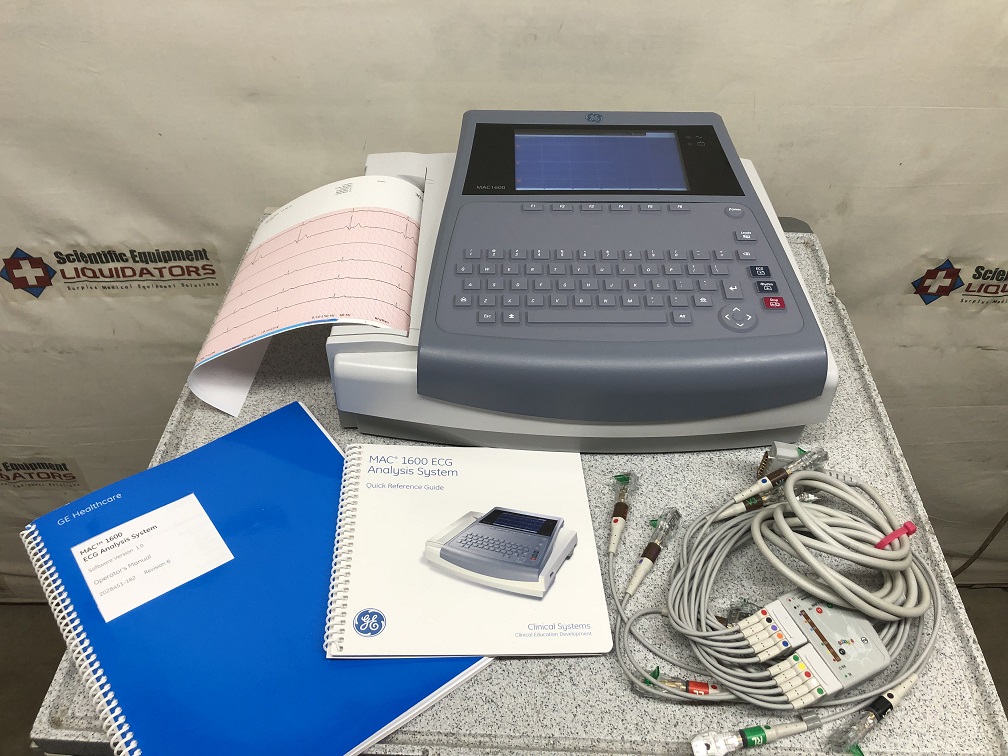 GE MAC 1600 Resting ECG Analysis Machine 