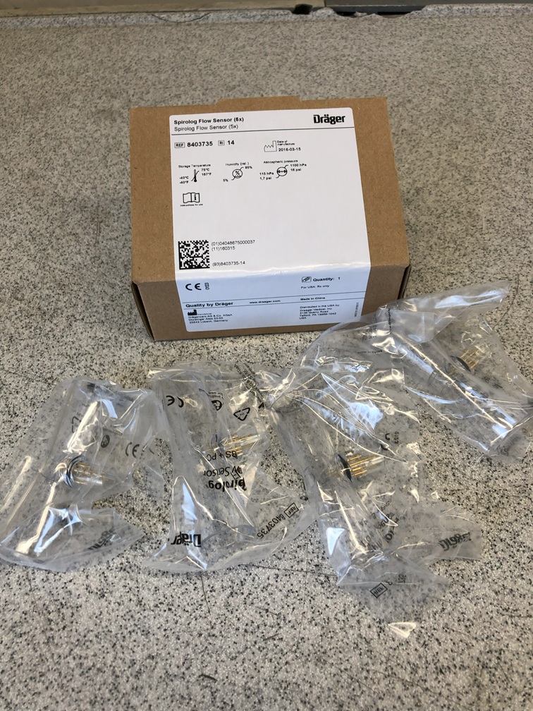 Drager 8403735 Spirolog Flo Sensor NEW (Lot of 4 Sensors)