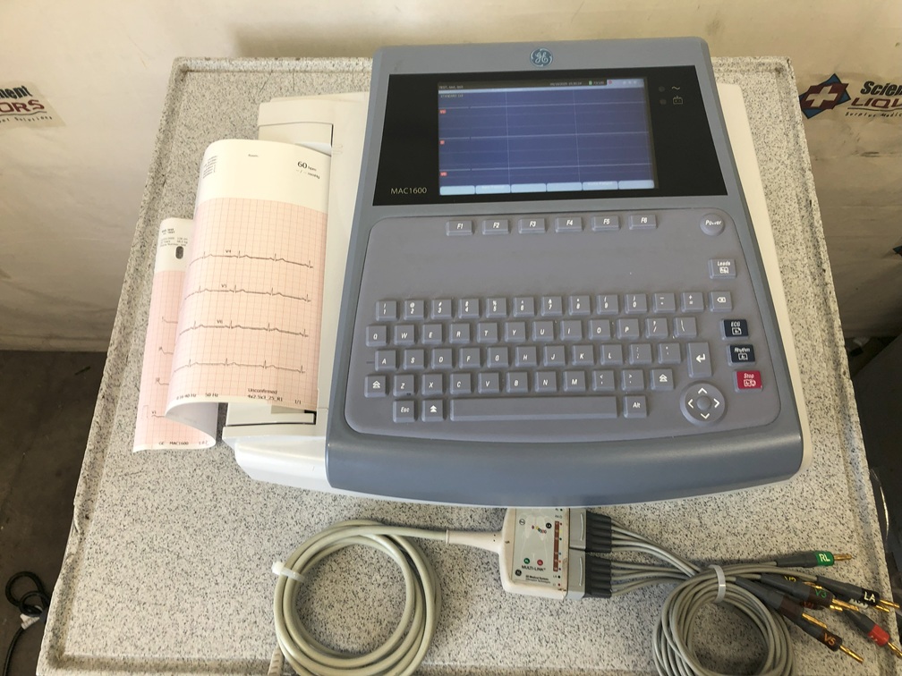 GE MAC 1600 Resting ECG Analysis Machine 