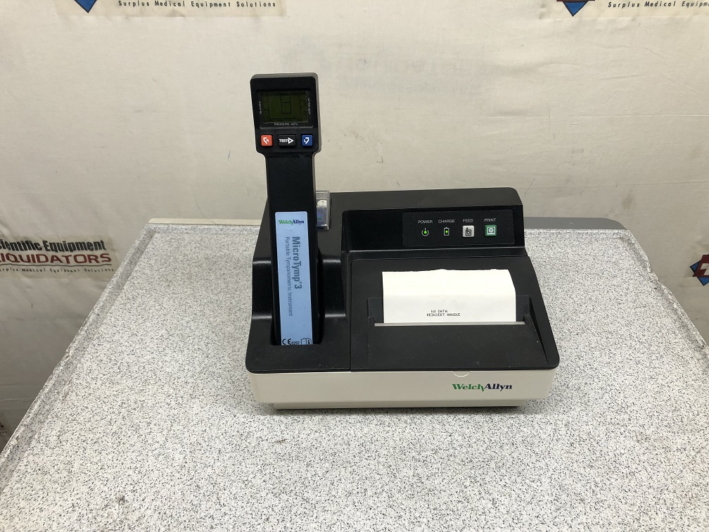 Welch Allyn 23650 MicroTymp 3 Portable Tympanometric Instrument & Printer/ Charger 