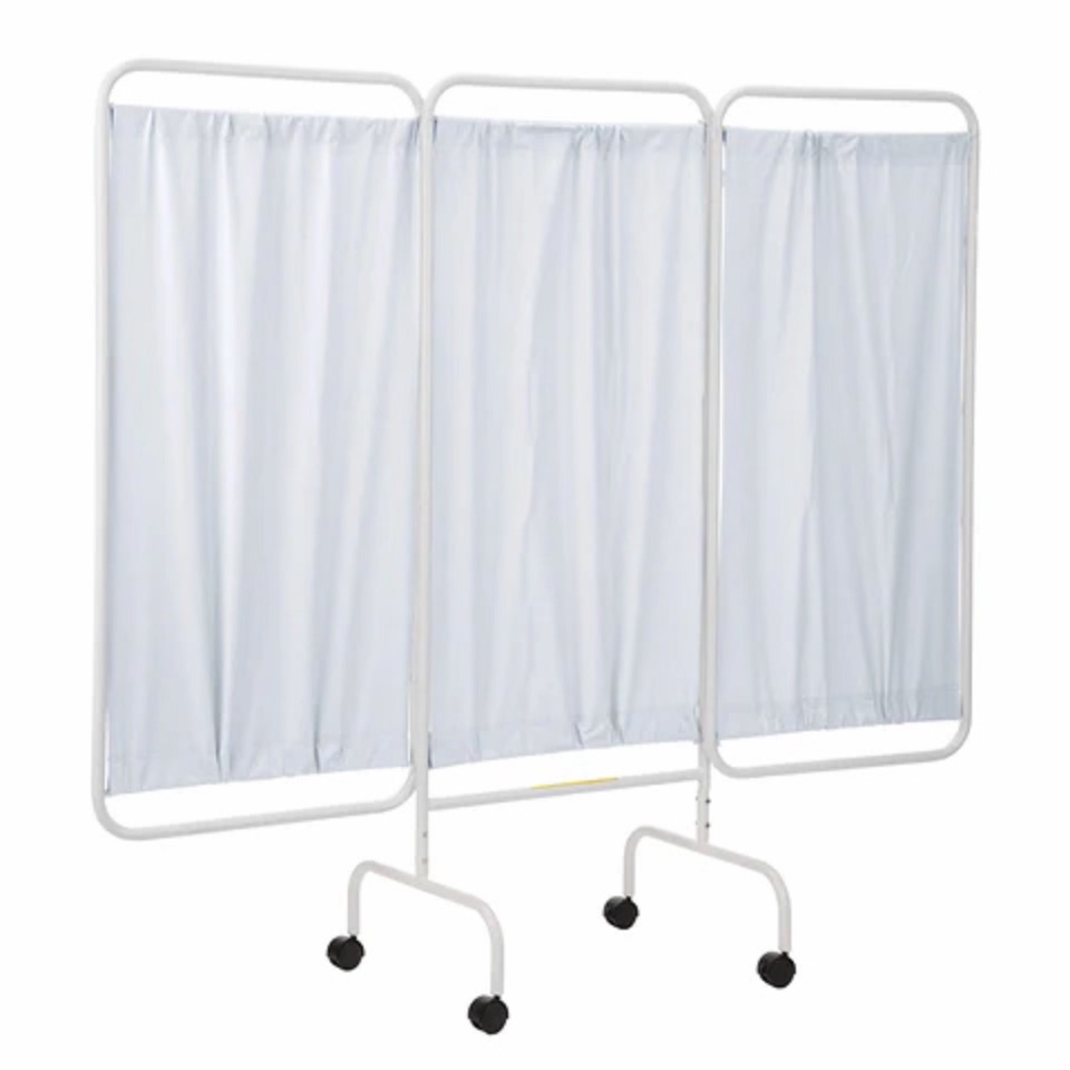R & B Wire Products PSS-3CUS Three Panel Mobile Medical Privacy Screen - NEW