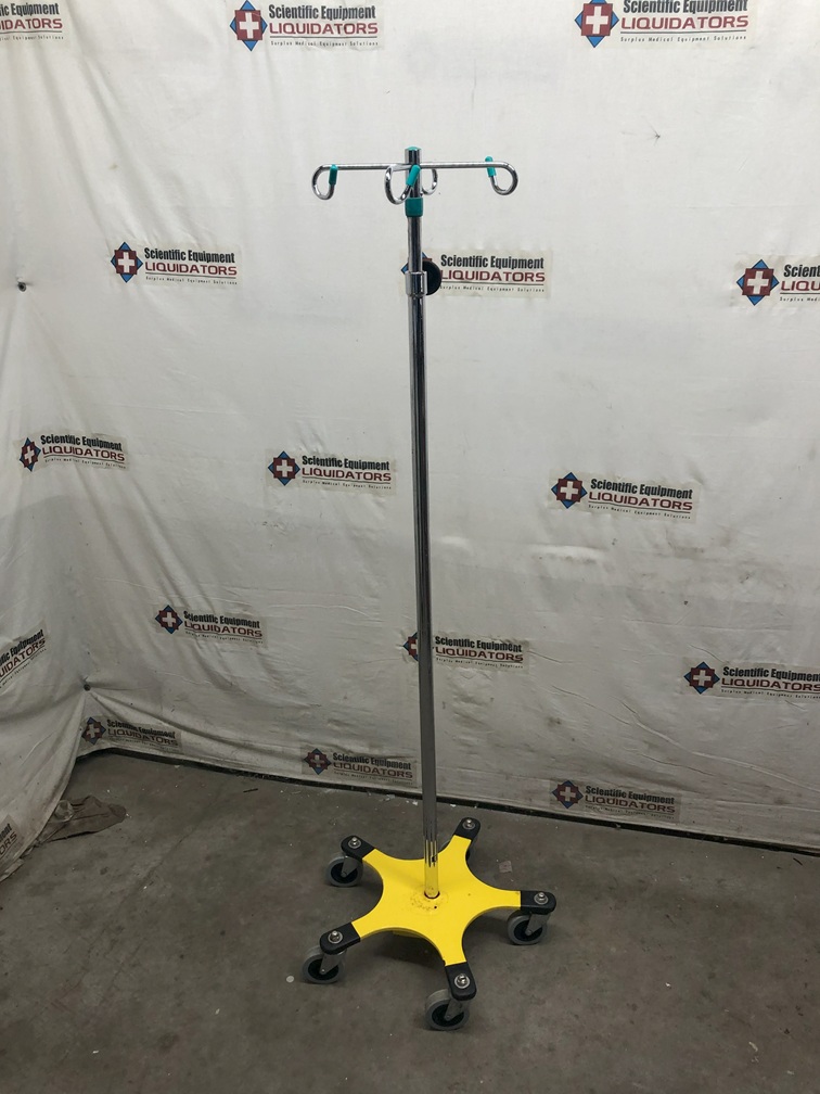 Mid Central Medical 4 Hook Adjustable IV Pole