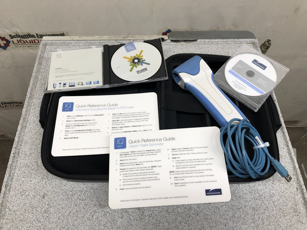 Midmark IQspiro Digital Spirometer with Software and Carrying Case