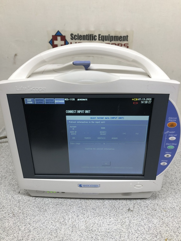 Nihon Kohden Lifescope MU-631RA Monitor with AY-651P Transport Module