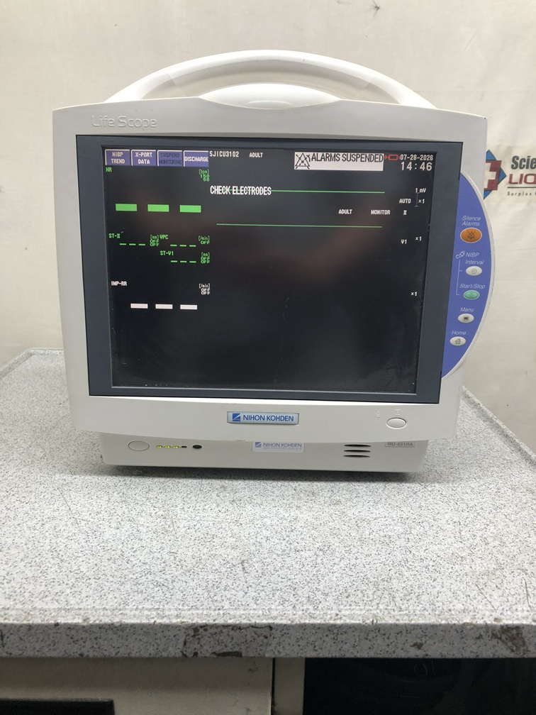 Nihon Kohden Lifescope MU-651RA Monitor with AY-653P Transport Module
